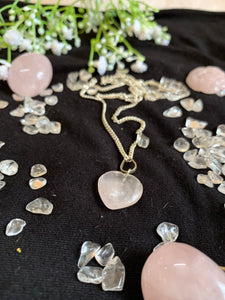 Rose Quartz Heart Pendant for Love