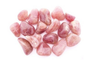 Strawberry Rose Quartz Tumble Stone for Past Relationship Trauma Healing