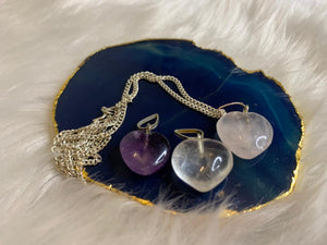 Amethyst Heart Pendant for Stress & Anxiety