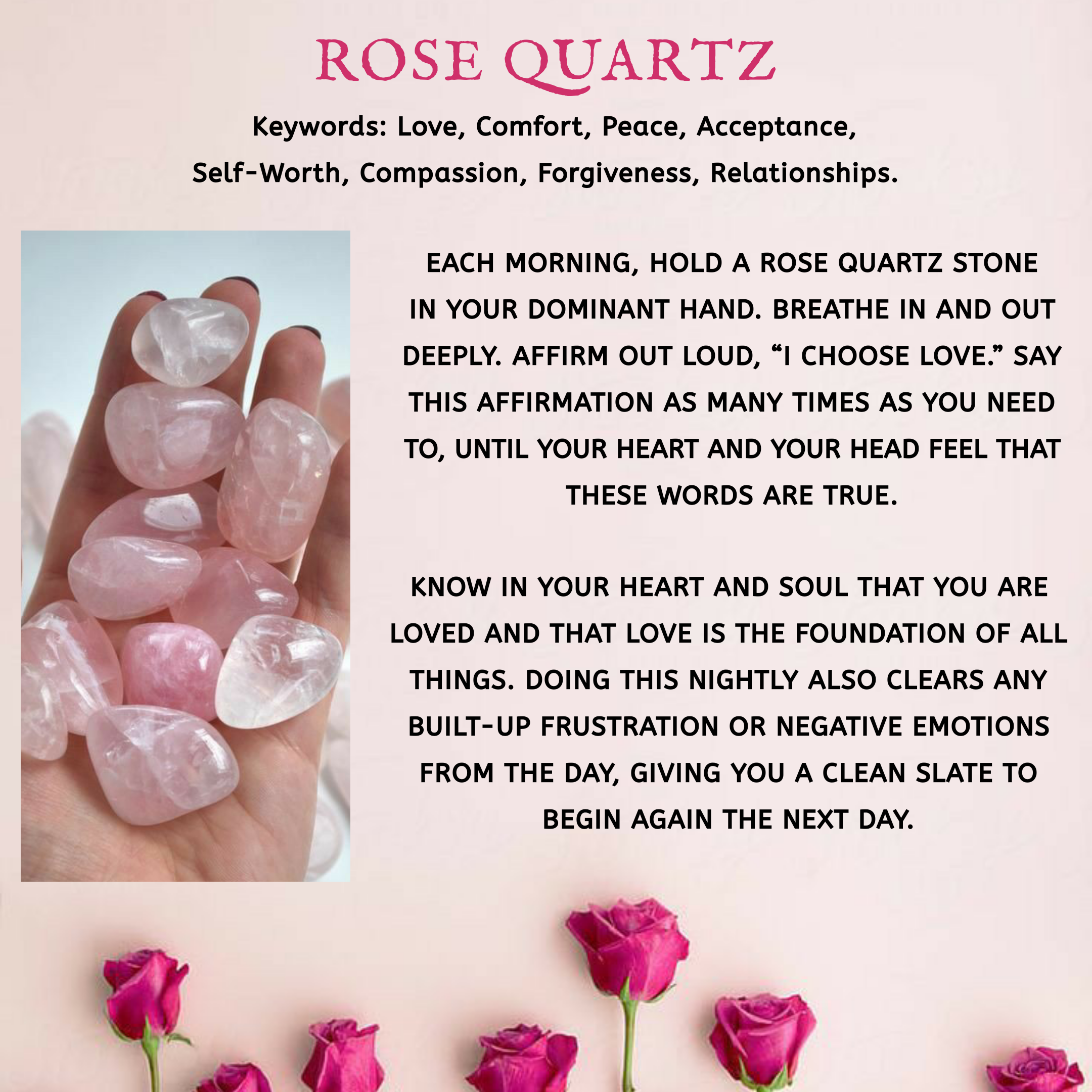 Rose quartz on sale heart meaning