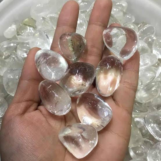 Clear Quartz Tumble Stone for Concentration and Immunity