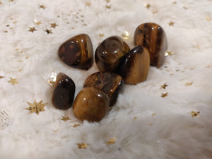 Tiger Eye Tumble Stone for Focus, Confidence, & Good Luck