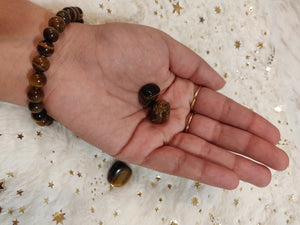 Tiger Eye Tumble Stone for Focus, Confidence, & Good Luck