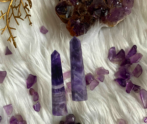 Amethyst Crystal Pencil Set of 2 for Health & Peace