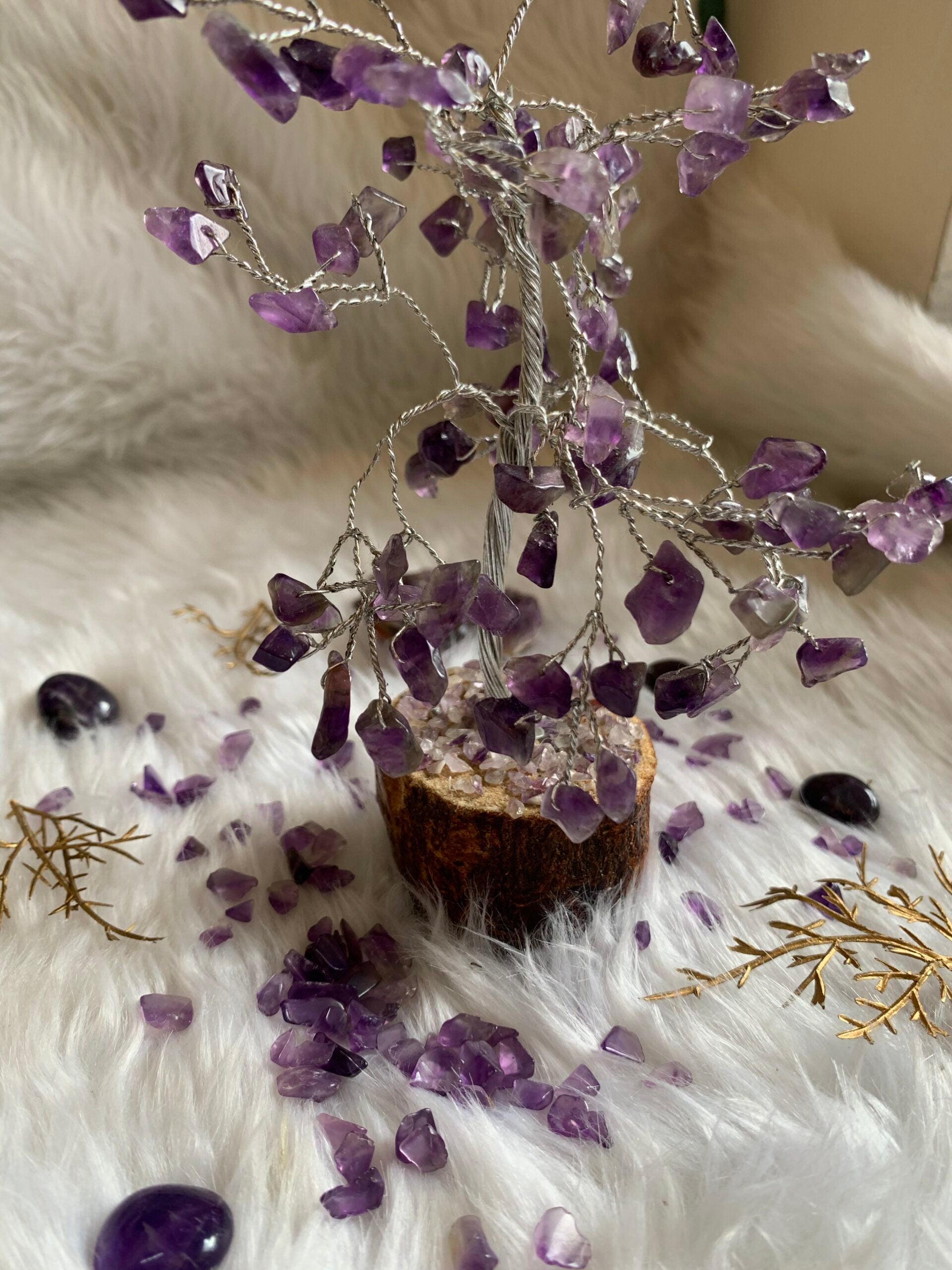 Amethyst Crystal Tree for a Peaceful , Abundant Home